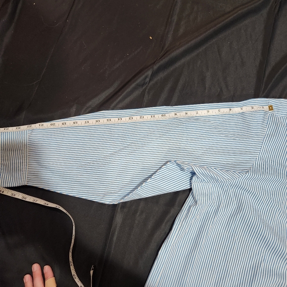 Quacker Factory Blue Striped Cat Embroidered Shirt Size 3x - Picture 13 of 16